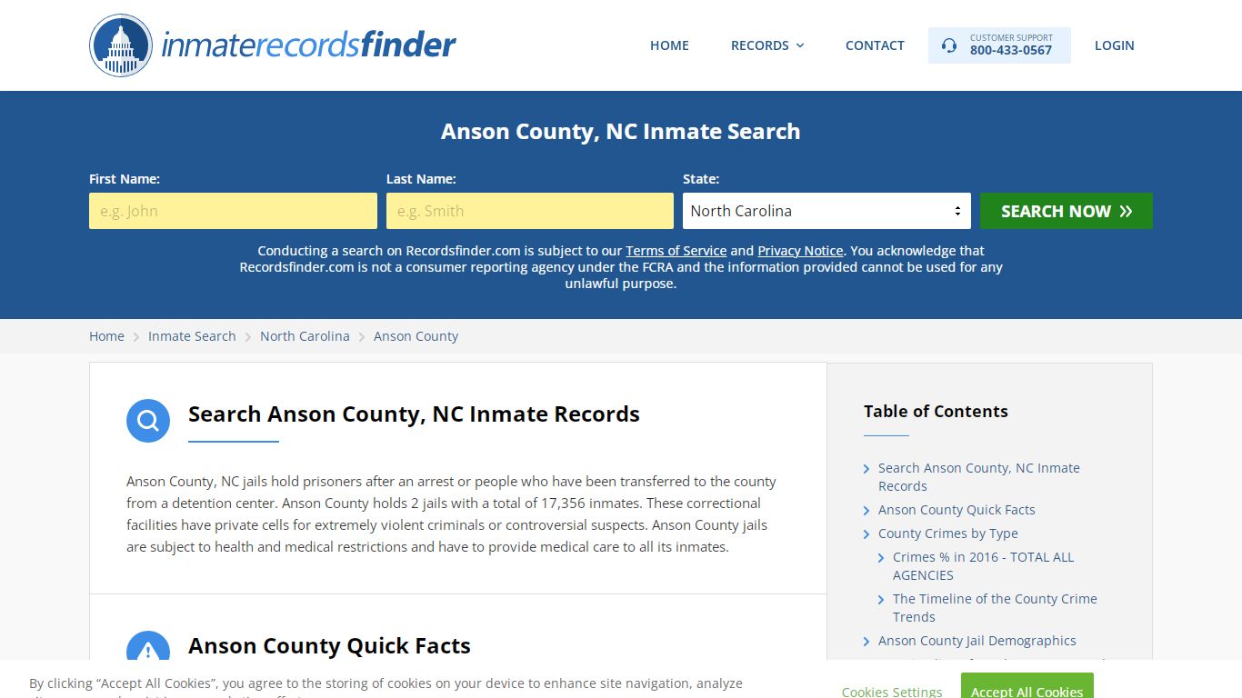 Anson County, NC Inmate Lookup & Jail Records Online